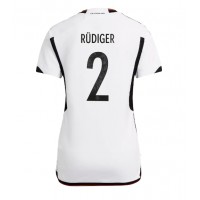 Maglie da calcio Germania Antonio Rudiger #2 Prima Maglia Femminile Mondiali 2022 Manica Corta